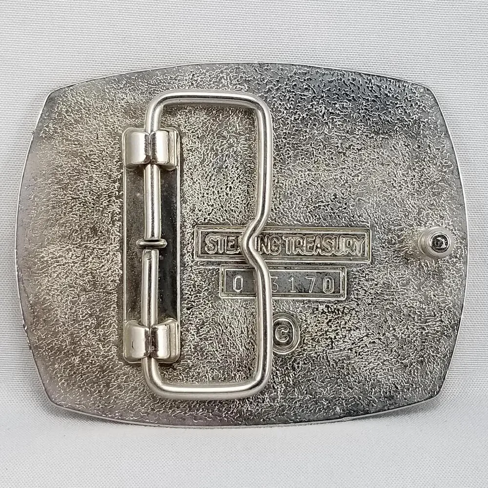 Belt Buckle 1986 100 Years Of Liberty Statue Of Liberty USA By Sterling Treasury